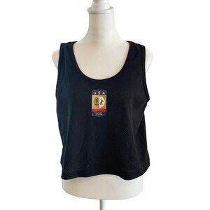 Vintage 1996 Olympics Mesh Cropped Volleyball Shirt Sz S